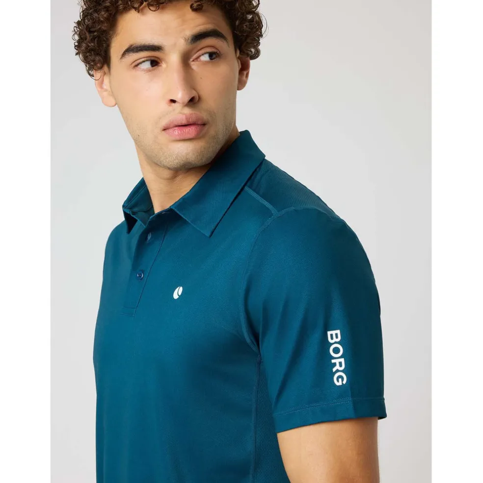 Ace mesh panel polo shirt