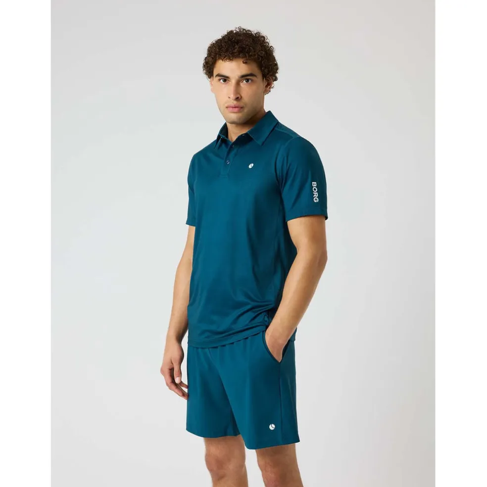 Ace mesh panel polo shirt