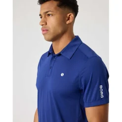 ace mesh panel polo shirt