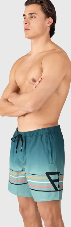 Bru-conic-stripe Men Swim Shor