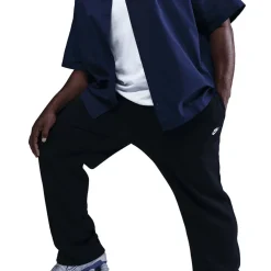 club open-hem fleece broek