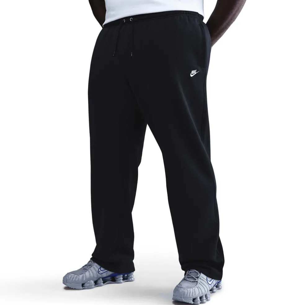club open-hem fleece broek