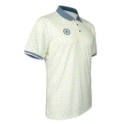 men pique printed polo