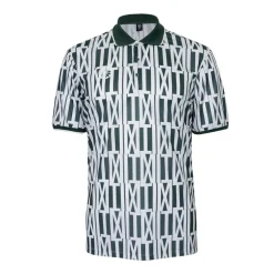 men pique printed polo