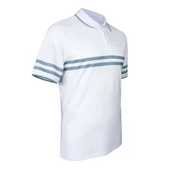 men printed stripe polo
