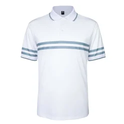 men printed stripe polo