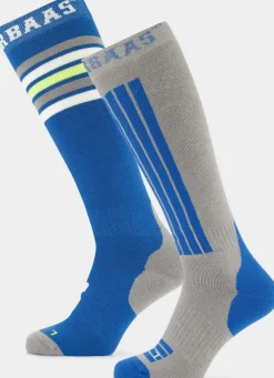 Striped 2-pack skisokken