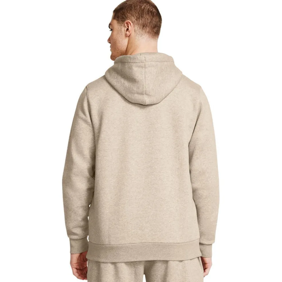 ua essential fleece hoodie-brn